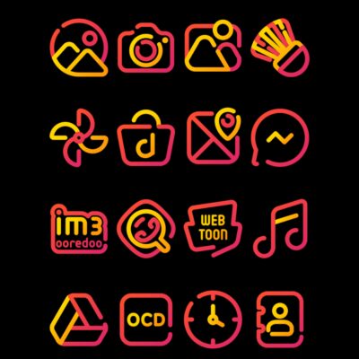 Red Carpet - Lines Icon Pack Android Screenshot 4