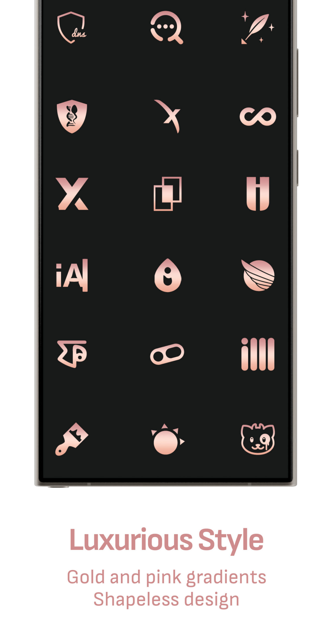 Rose Gold Icon Pack Android Screenshot 4