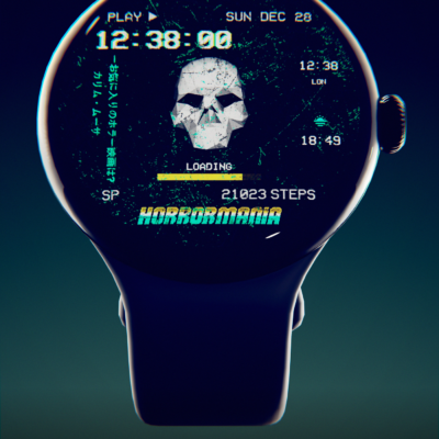 Rotating Skull Watch Face Android Screenshot 3