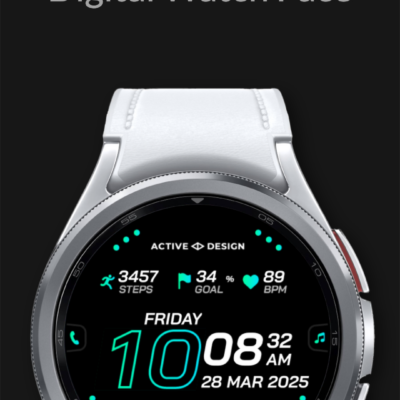 Rush: Digital Watch Face Android Screenshot 2