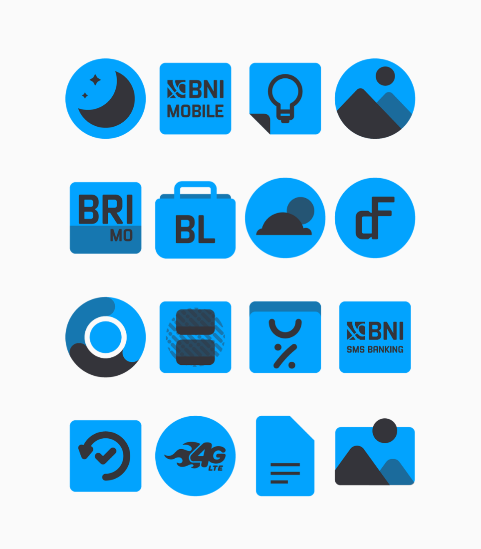 Samak Blue - Icon Pack Android Screenshot 2