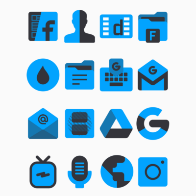 Samak Blue - Icon Pack Android Screenshot 3