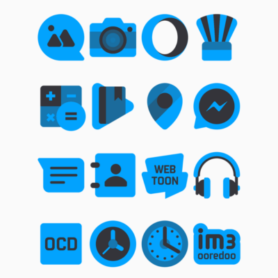 Samak Blue - Icon Pack Android Screenshot 4
