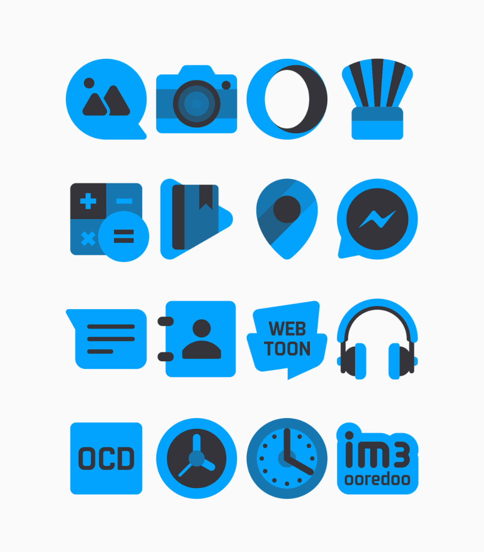 Samak Blue - Icon Pack Android Screenshot 4