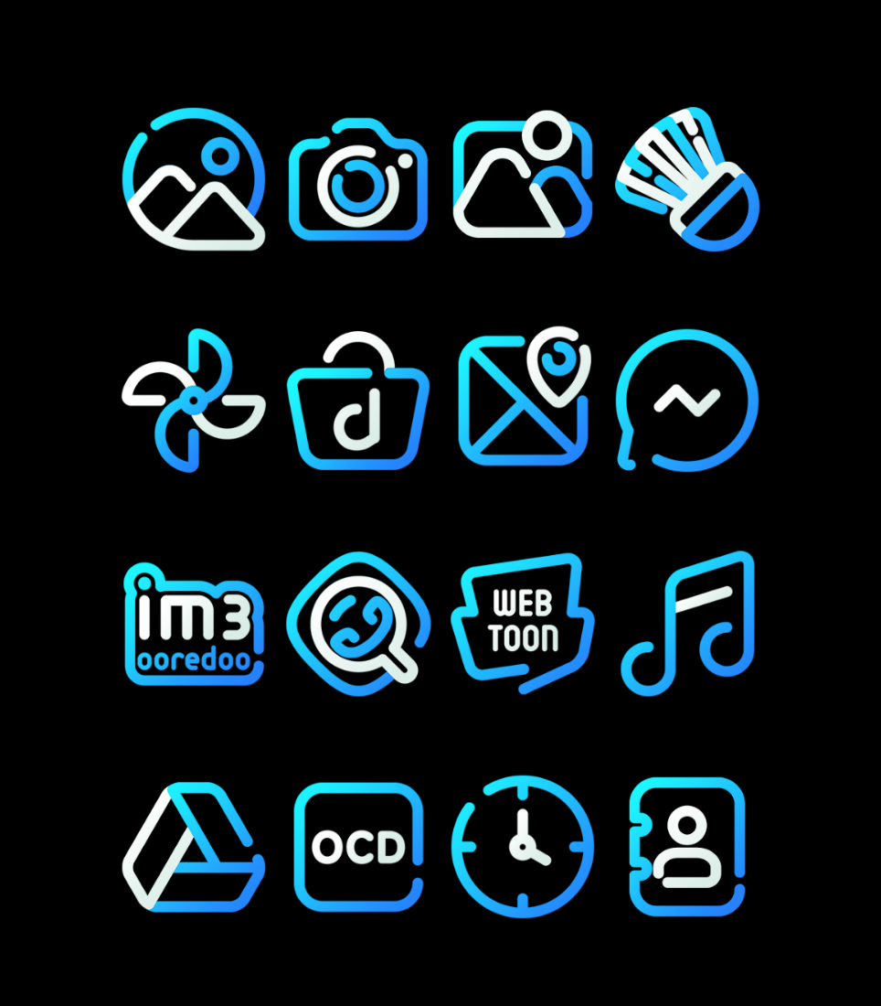 SeaLine - Blue - Icon Pack Android Screenshot 4
