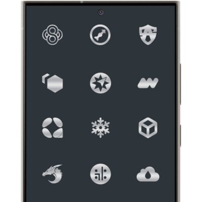 Silver Steel Icon Pack Android Screenshot 3