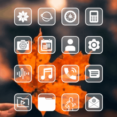 Square Clear White Icon Pack Android Screenshot 2