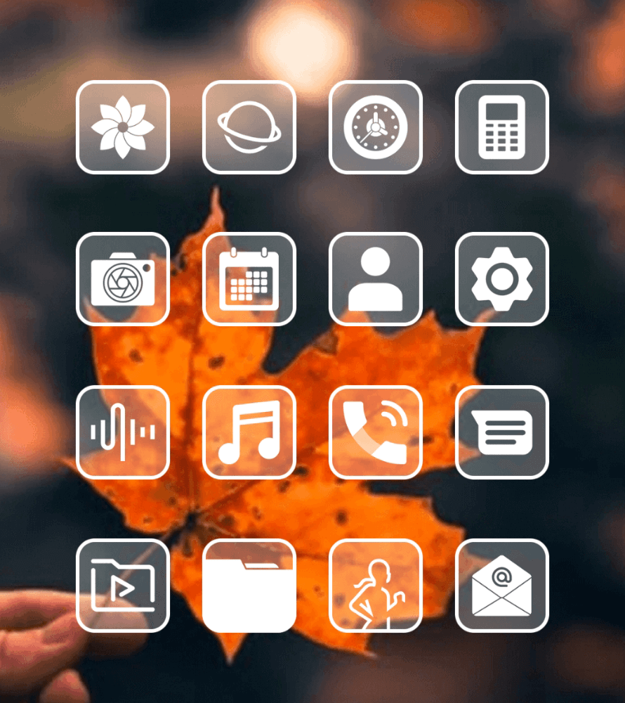 Square Clear White Icon Pack Android Screenshot 2