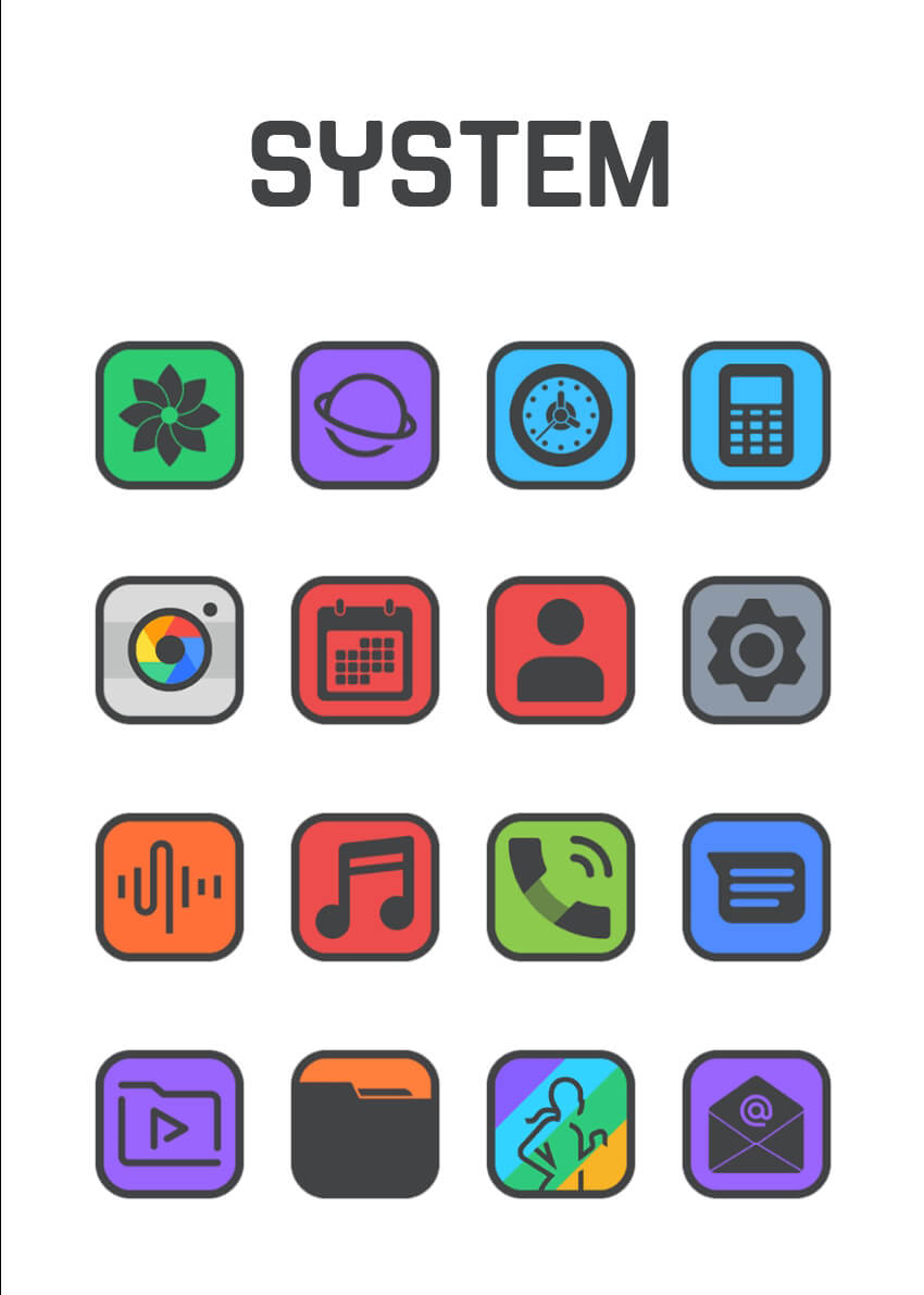 Square Dark - Icon Pack Android Screenshot 3