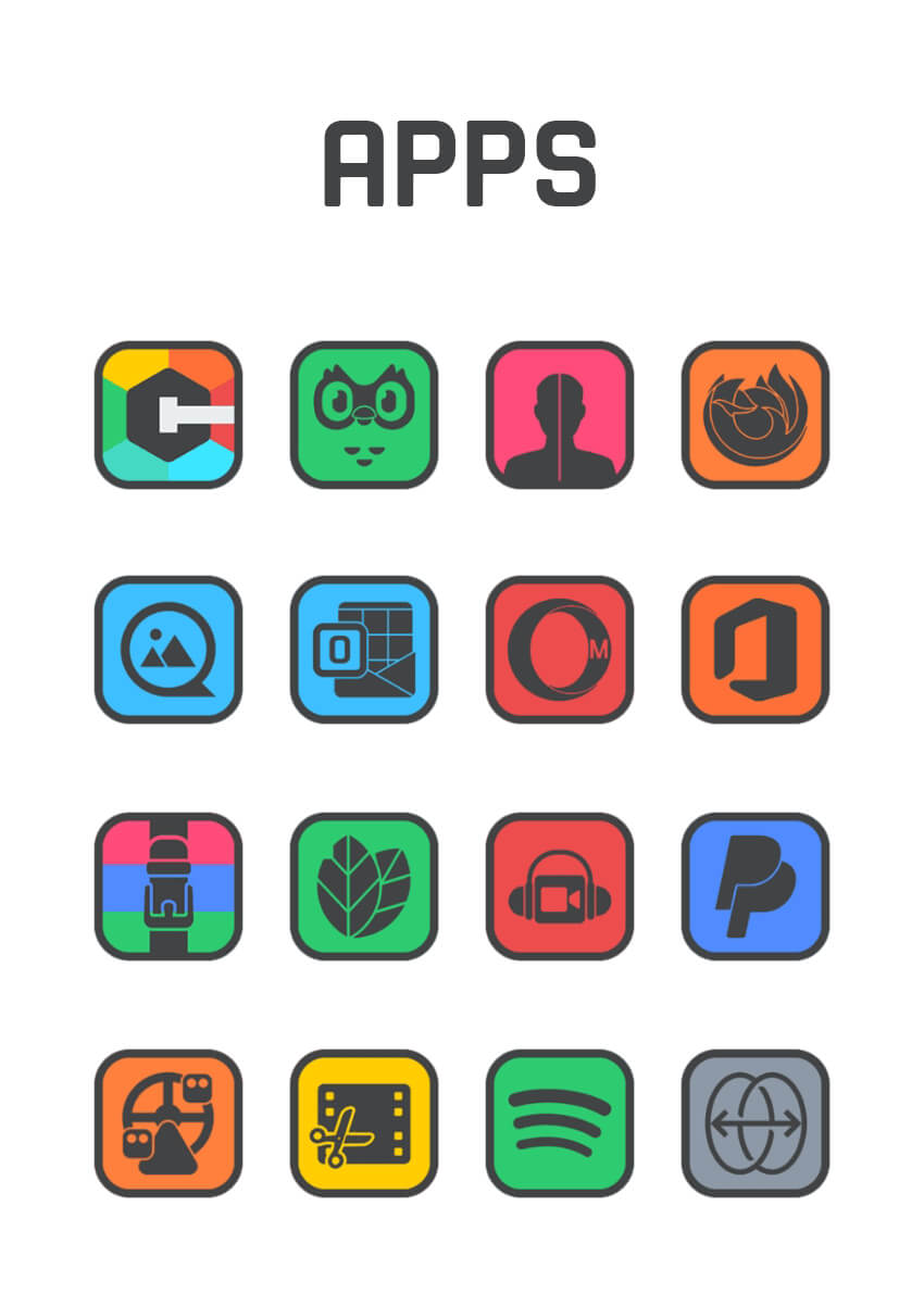 Square Dark - Icon Pack Android Screenshot 4