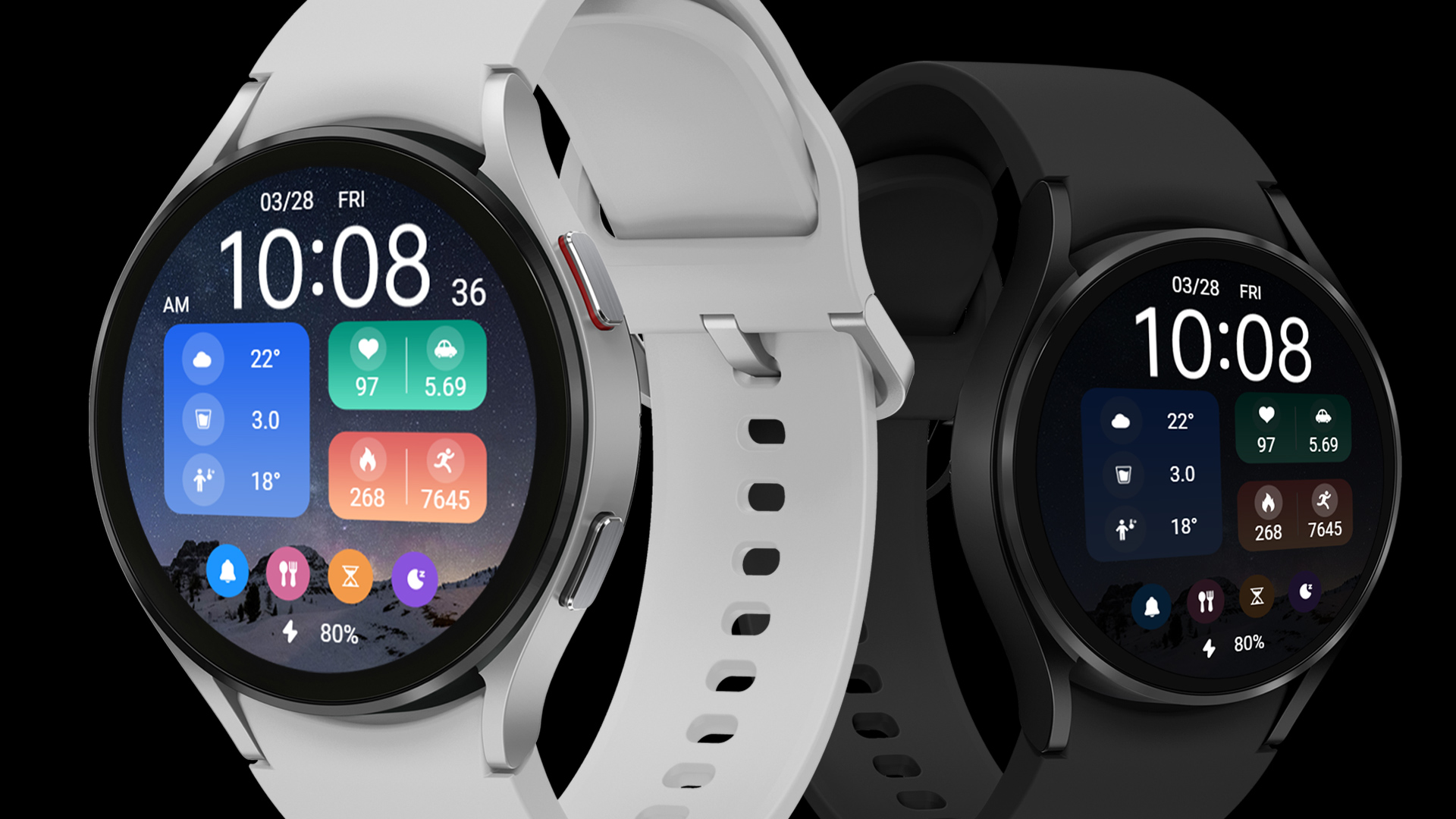 Starry Night Widget ZKin Watch Android Screenshot 2