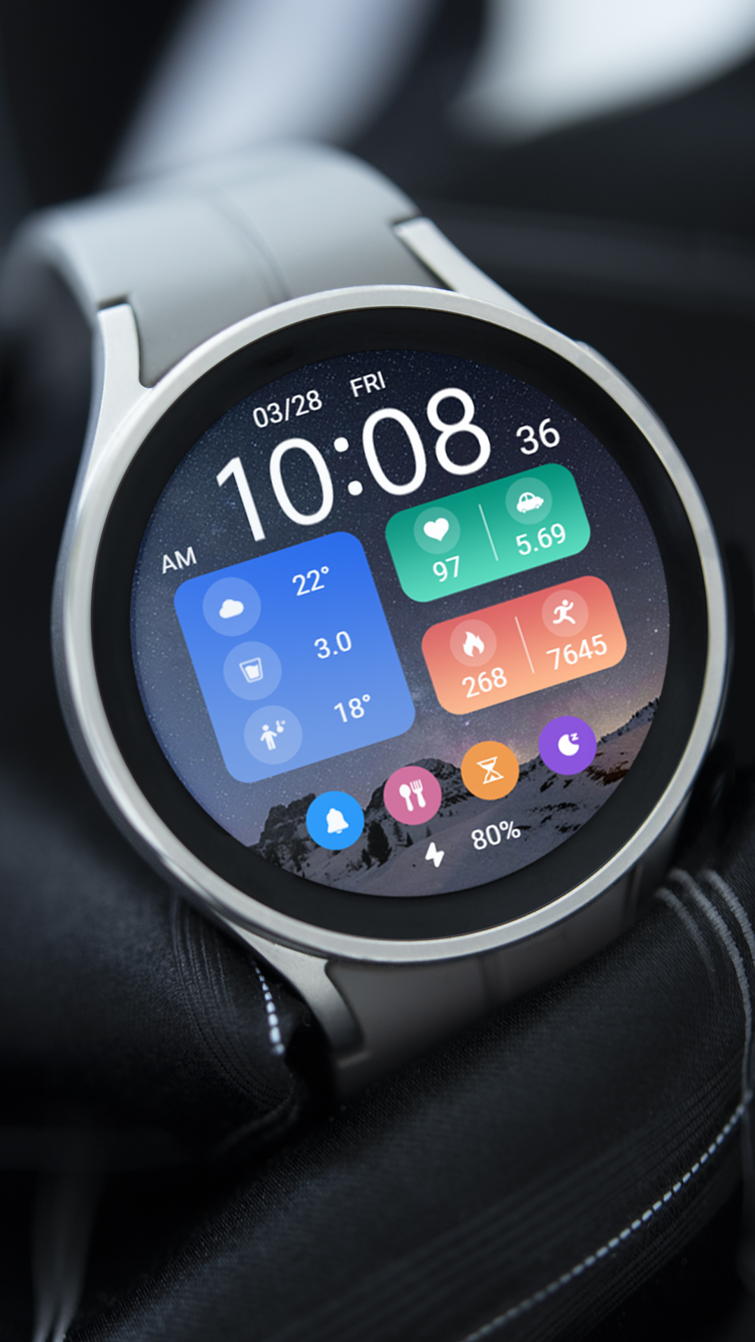 Starry Night Widget ZKin Watch Android Screenshot 3