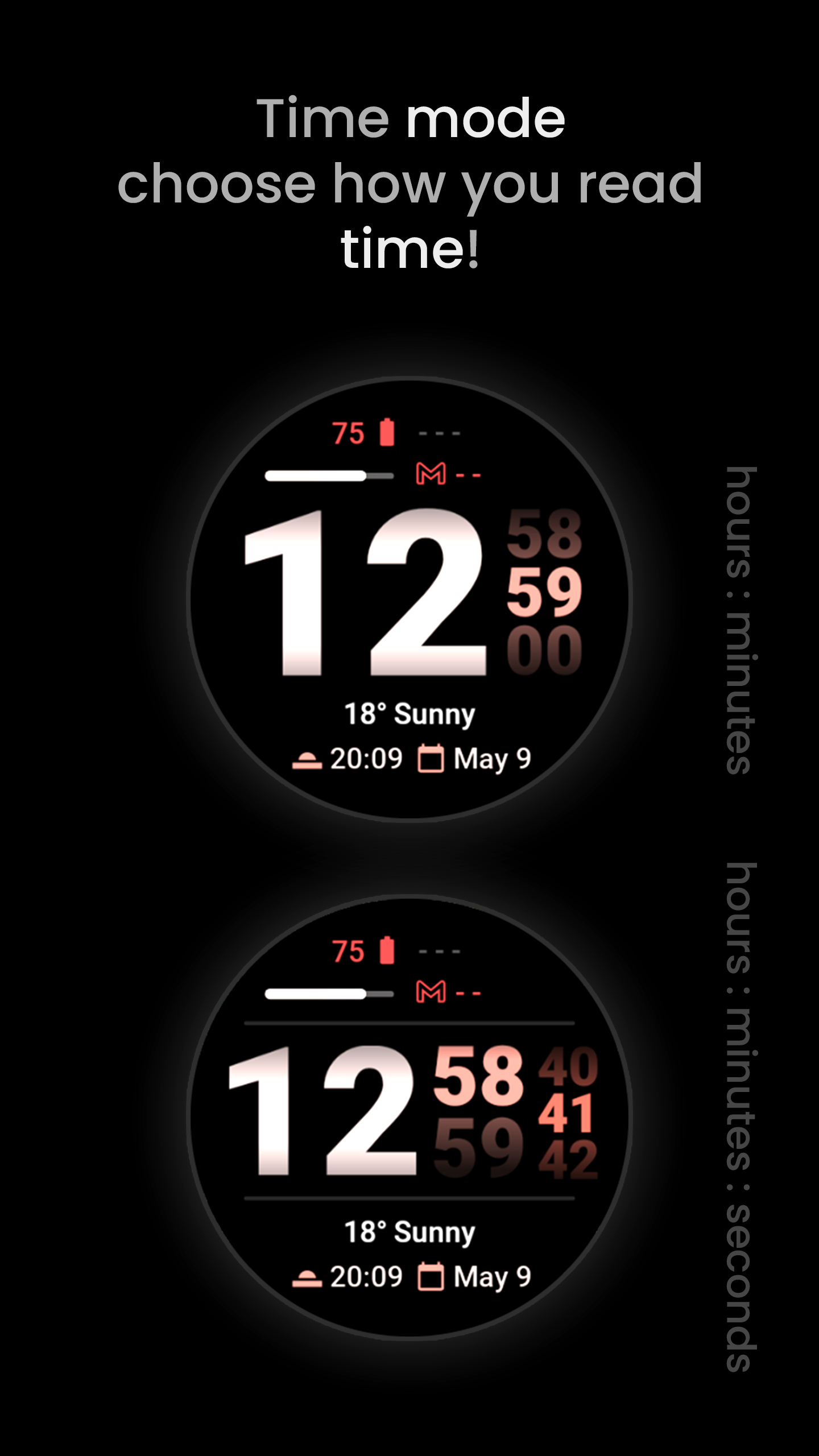 Streamlined Watch Face Android Screenshot 2
