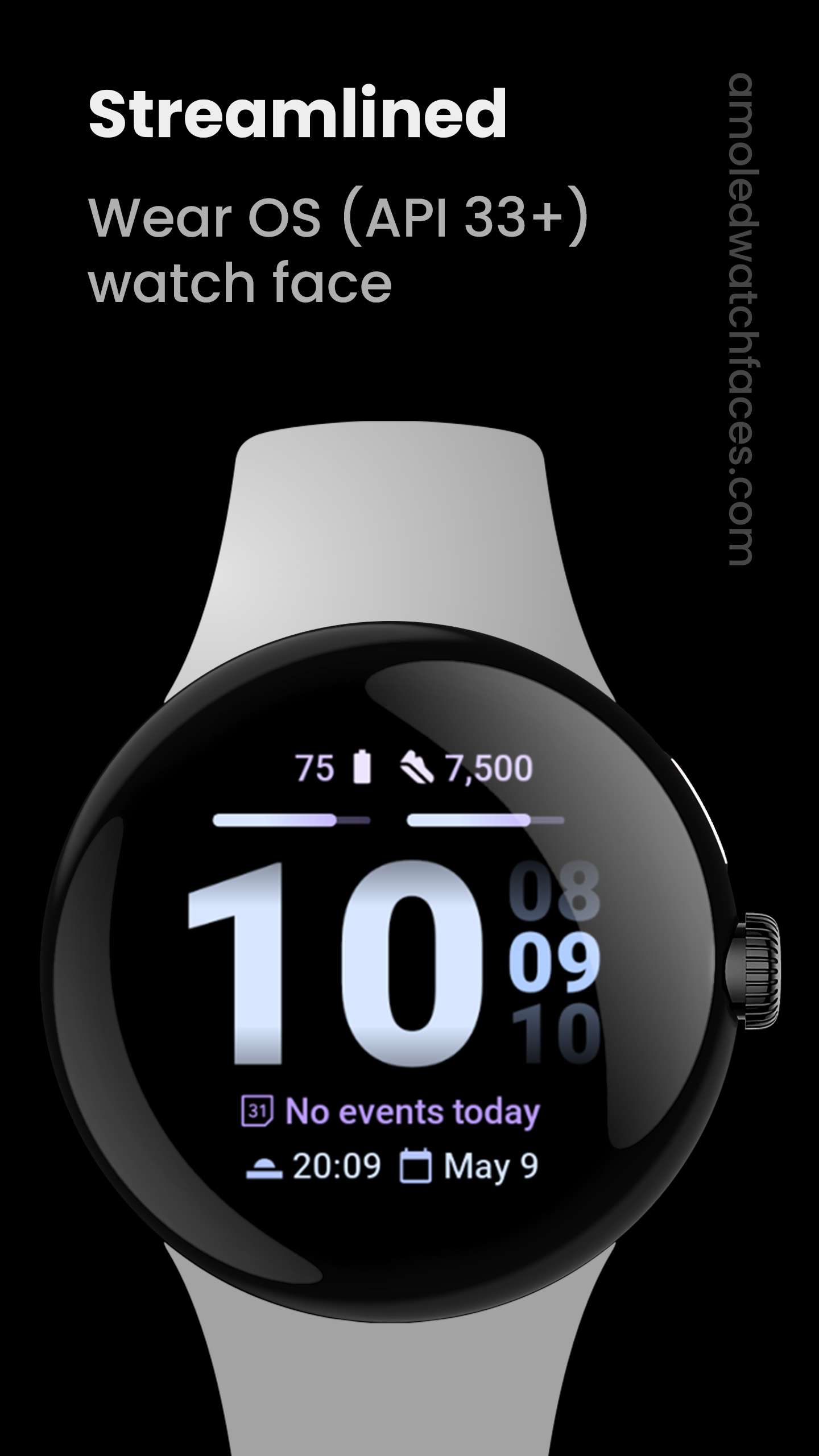 Streamlined Watch Face Android Screenshot