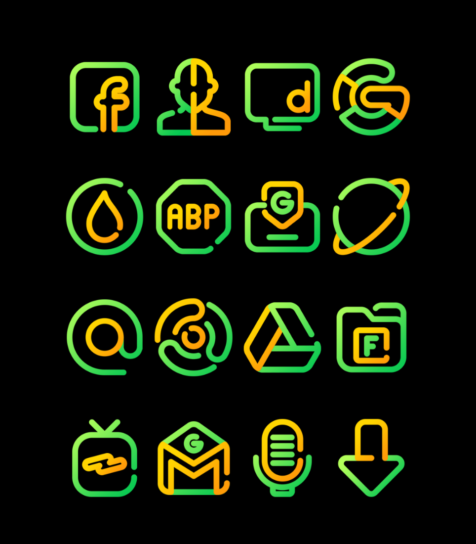 Sun Flower - Line Icon Pack Android Screenshot 3