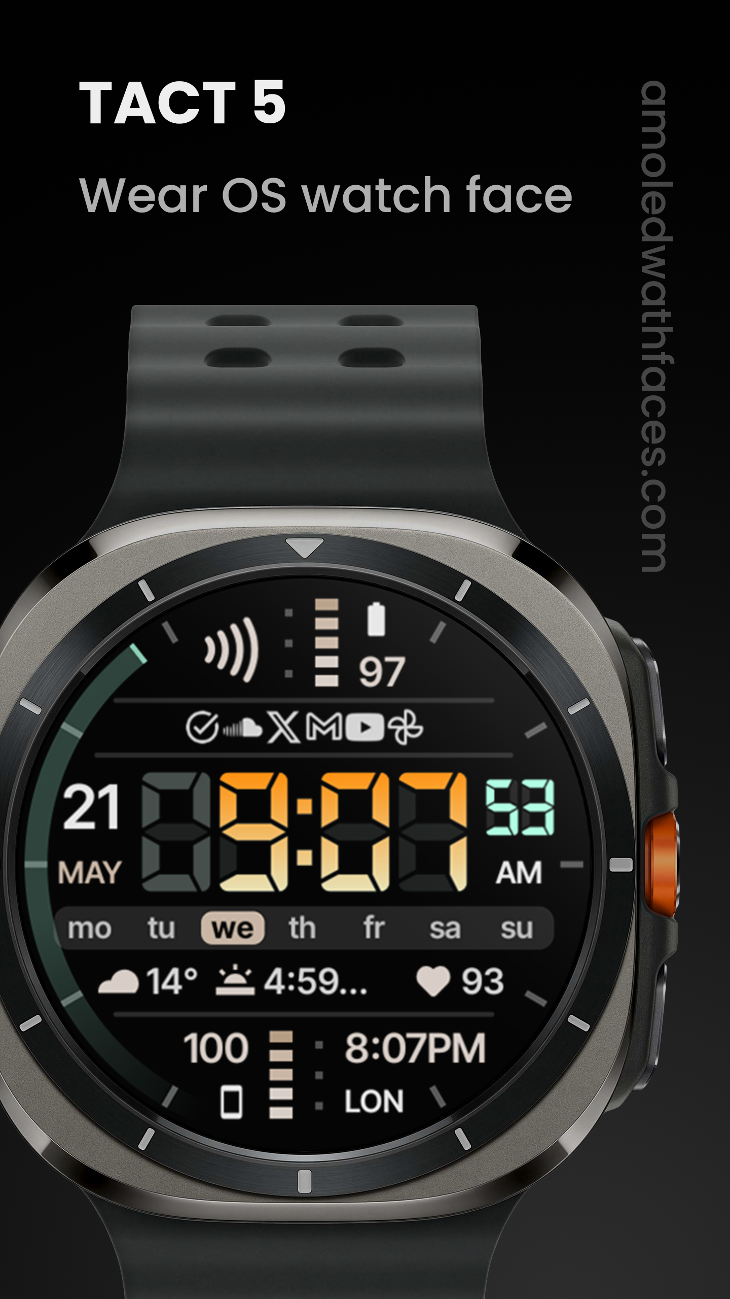 TACT 5 Watch Face Android Screenshot 2