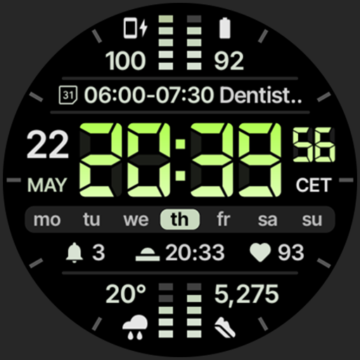 TACT 5 Watch Face Android Screenshot