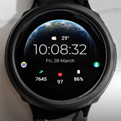 TVV Dynamic Earth Watch Face Android Screenshot 2