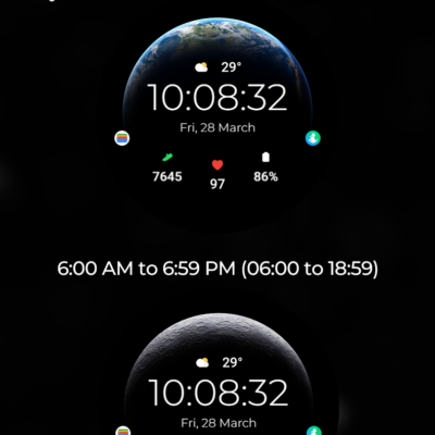 TVV Dynamic Earth Watch Face Android Screenshot 4