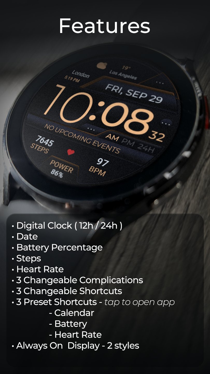TVV01 Elegant Watch Face Android Screenshot 4