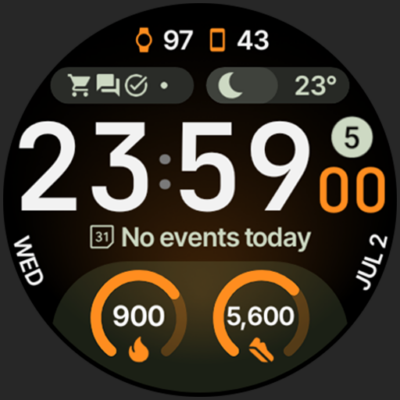 TrackMate Watch Face Android Screenshot