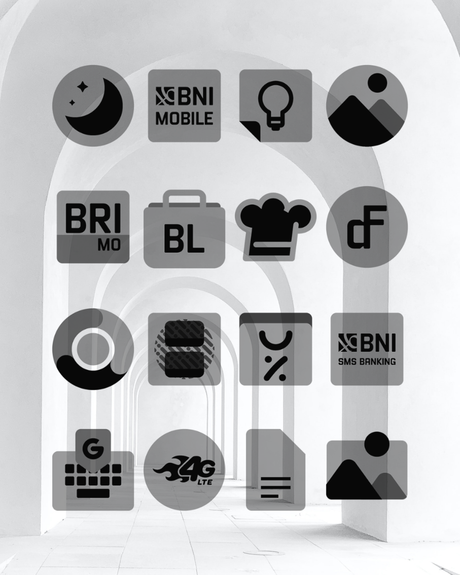 Transparent Black - Icon Pack Android Screenshot 2