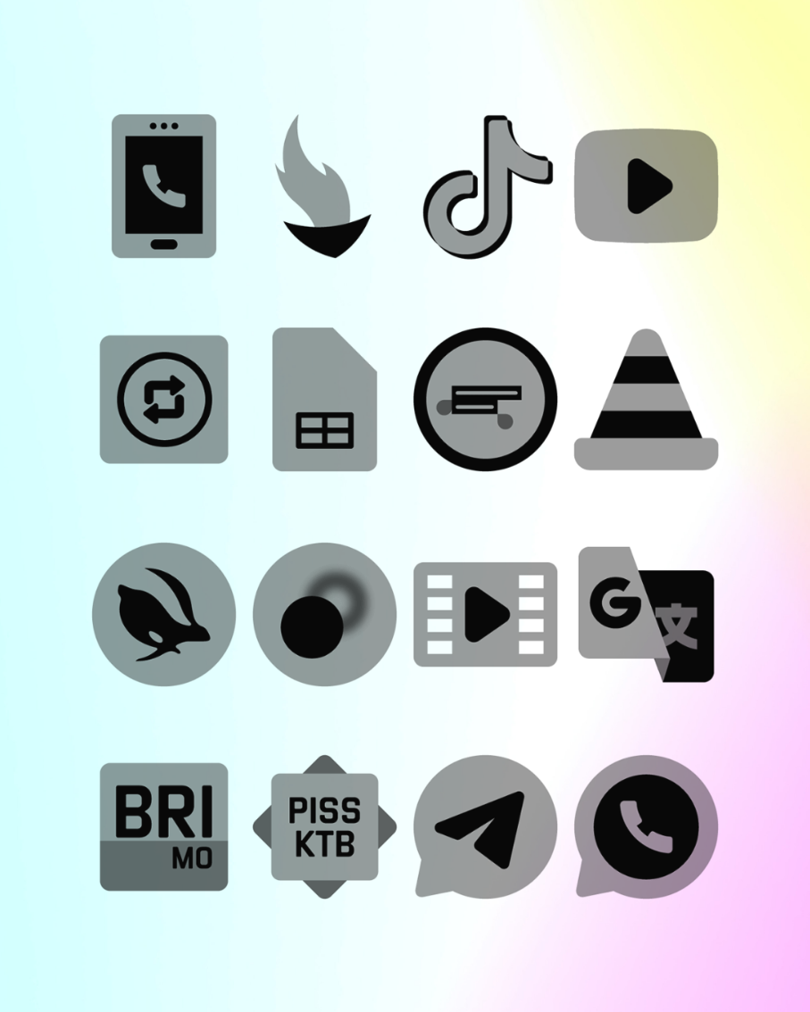 Transparent Black - Icon Pack Android Screenshot 4