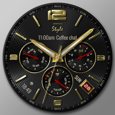 Voron STYLE Analog Watch Face Android Screenshot