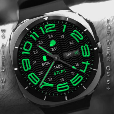 W6 Field Dark WF Wear OS 5+ Android Screenshot 2