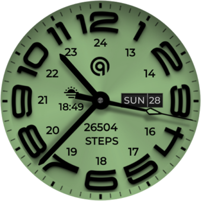 W6 Field Watch Face Wear OS 5+ Android Screenshot