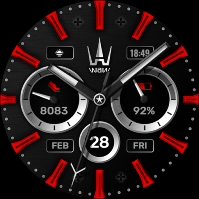 WAW001 Hybrid Watch Face Android Screenshot
