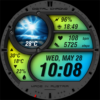 WAW012 Vibrant Weather Face Android Screenshot