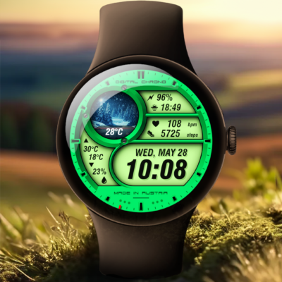 WAW012 Vibrant Weather Face Android Screenshot 2