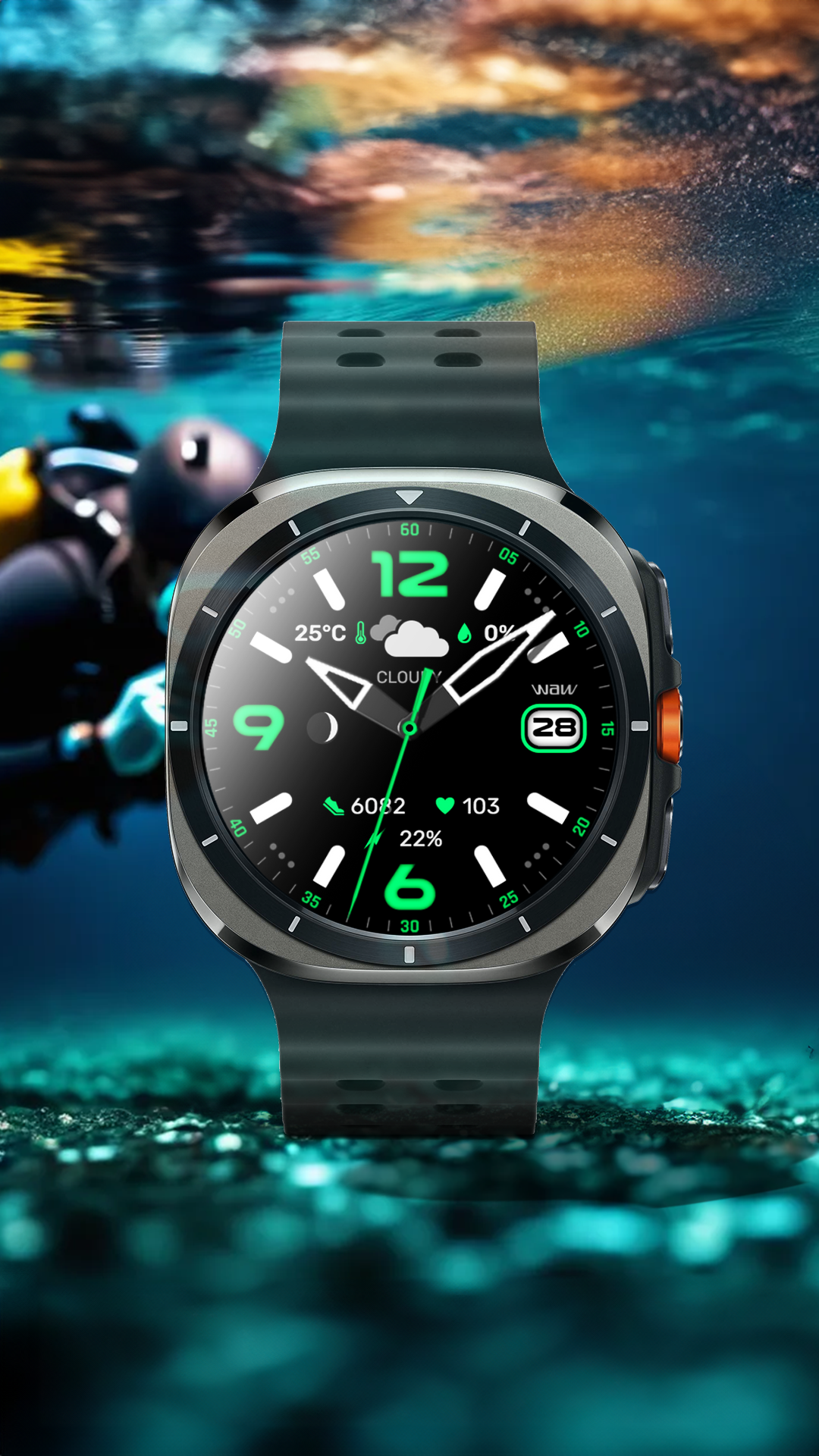 WAW025 Posh Tech Watch Face Android Screenshot 3
