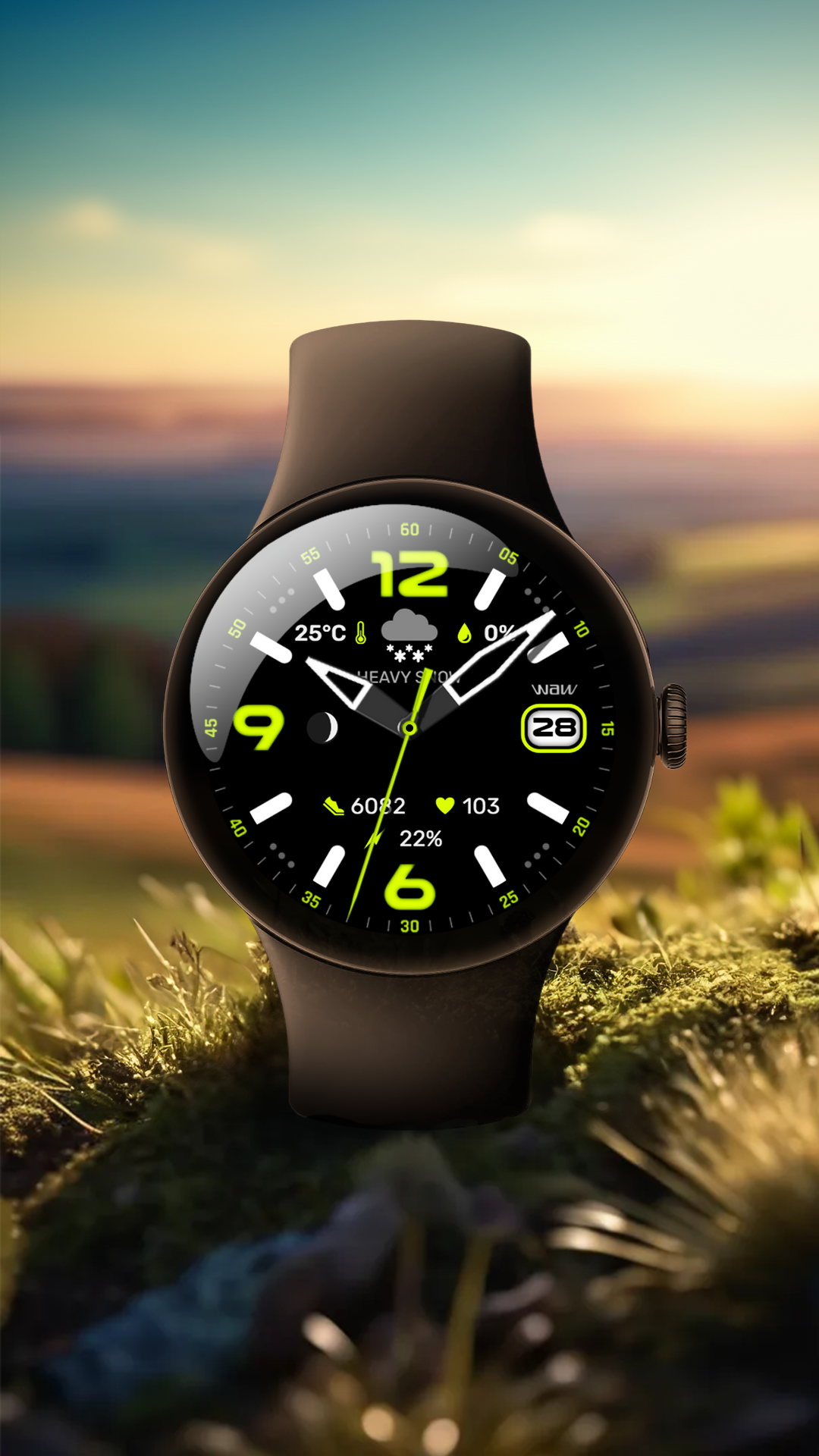 WAW025 Posh Tech Watch Face Android Screenshot 4