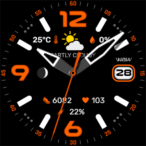 WAW025 Posh Tech Watch Face Android Screenshot