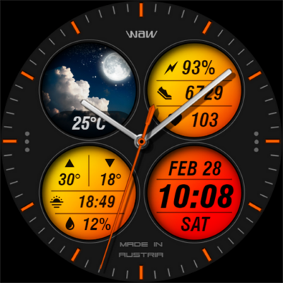 WAW037 Urban Tech Watch Face Android Screenshot