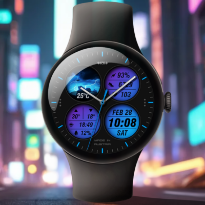WAW037 Urban Tech Watch Face Android Screenshot 3