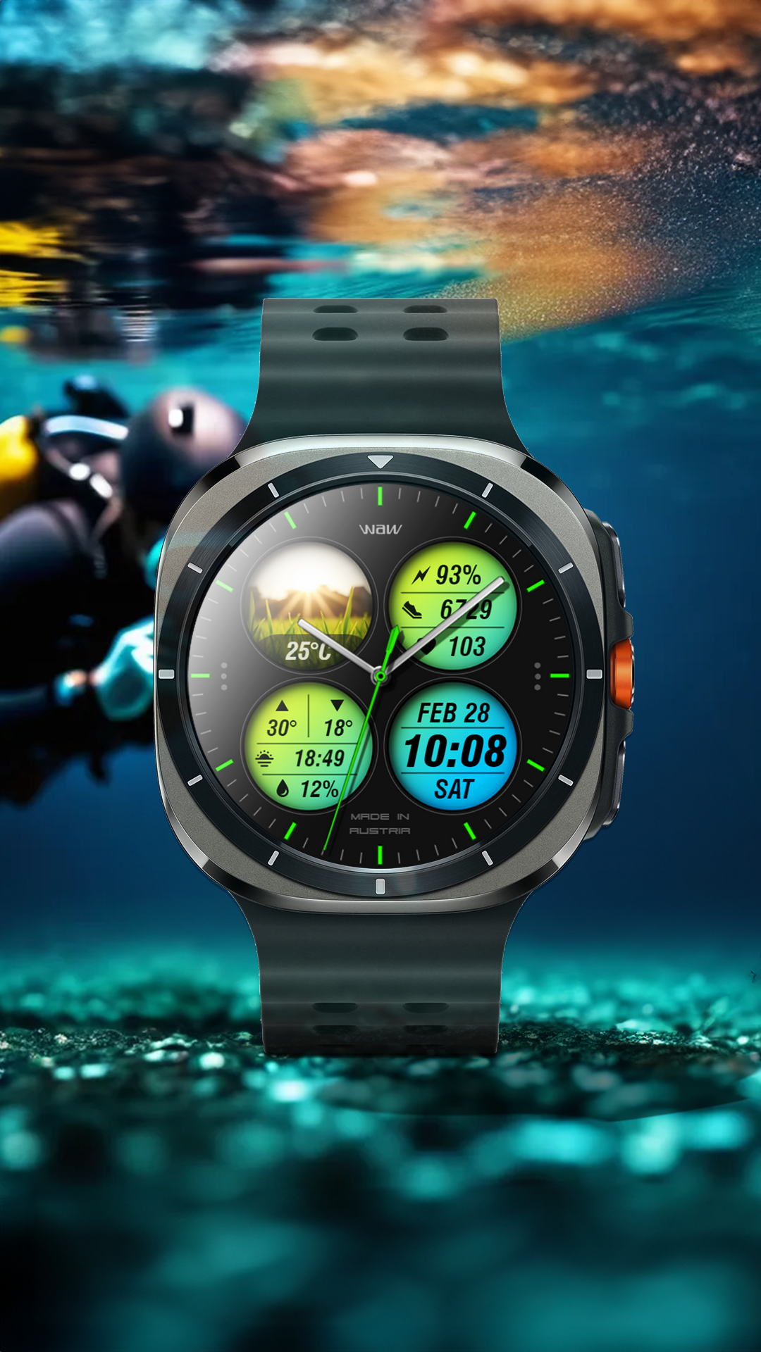 WAW037 Urban Tech Watch Face Android Screenshot 4