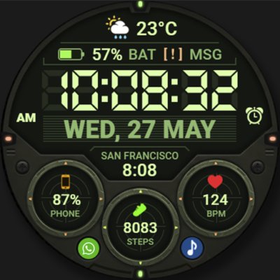 WFP 354 Tactical Watch face Android Screenshot