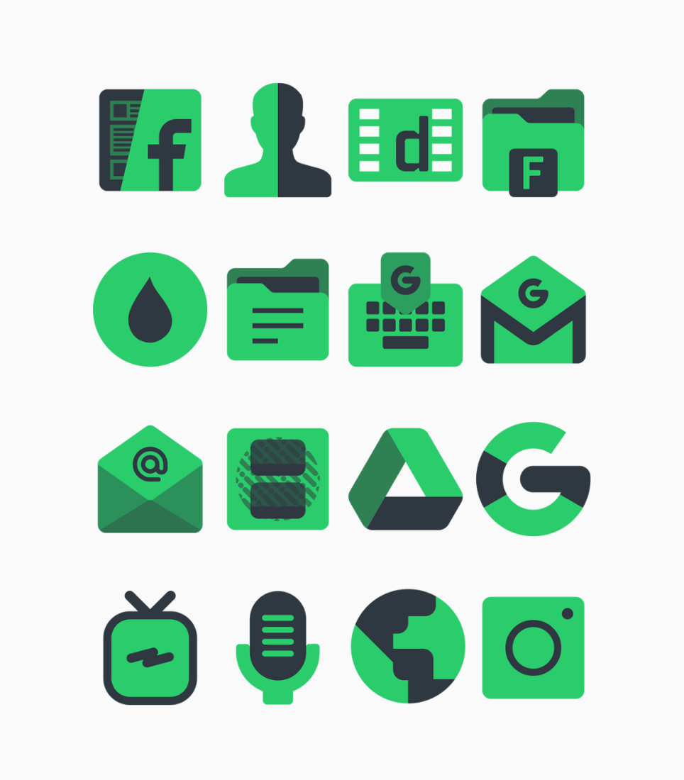 Warak Green - Icon Pack Android Screenshot 3