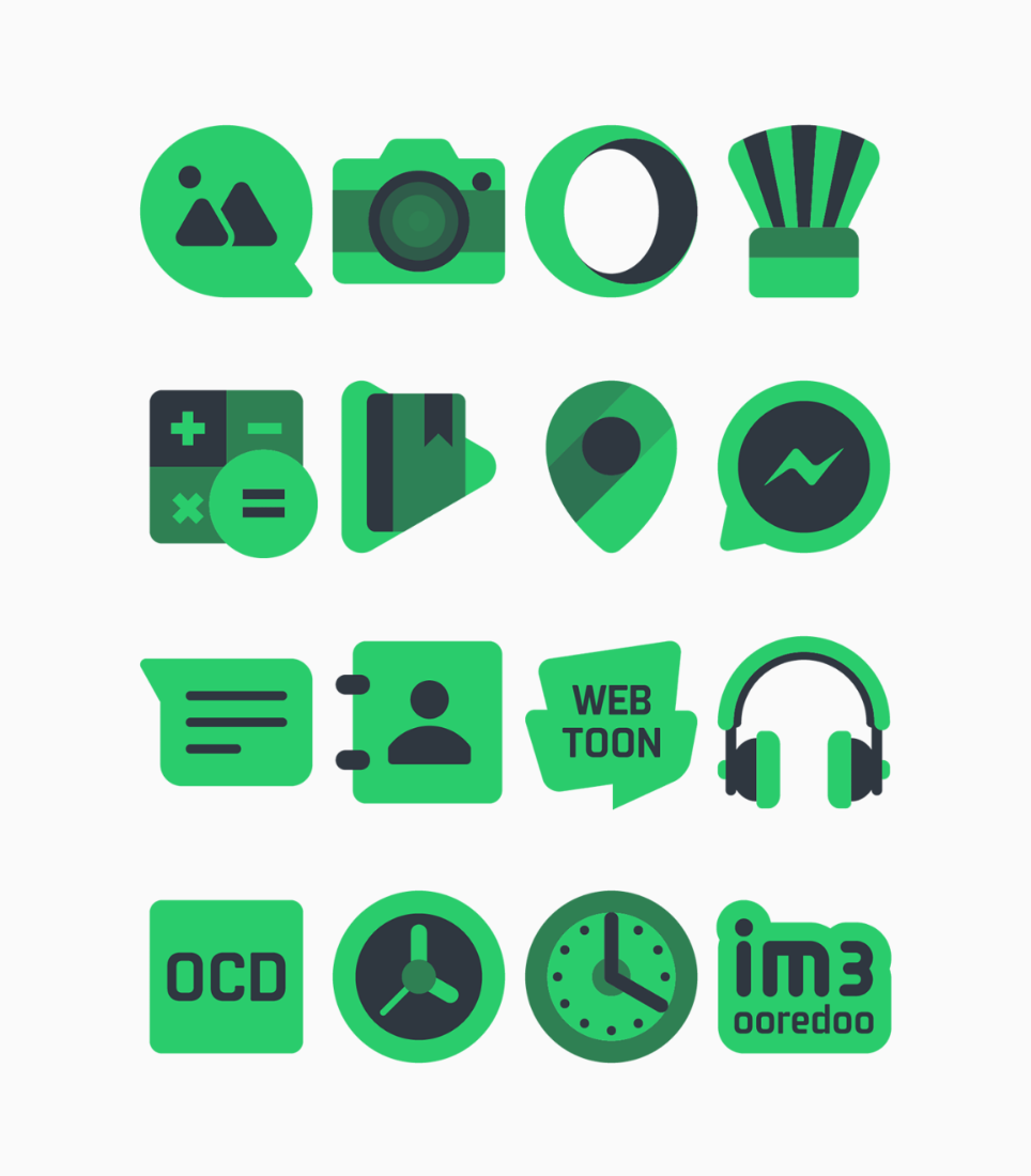 Warak Green - Icon Pack Android Screenshot 4