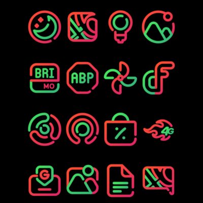 Watermelon - Lines Icon Pack Android Screenshot 2