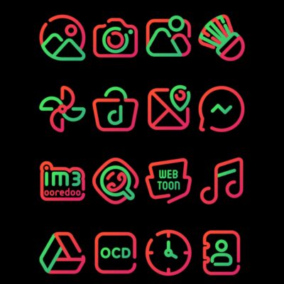 Watermelon - Lines Icon Pack Android Screenshot 4