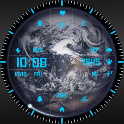 ZKin Watch Blue Series Planet Android Screenshot