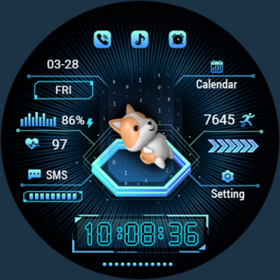 ZKin Watch Dynamic Corgi Android Screenshot