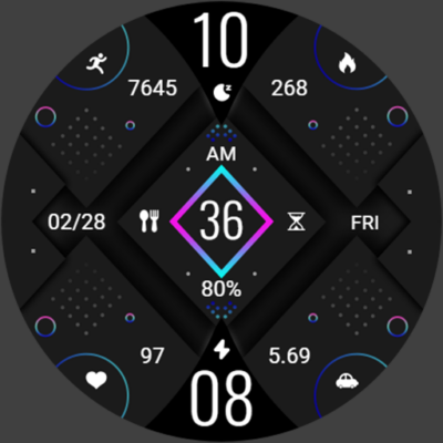 ZKin Watch Gray Diamond Shape Android Screenshot
