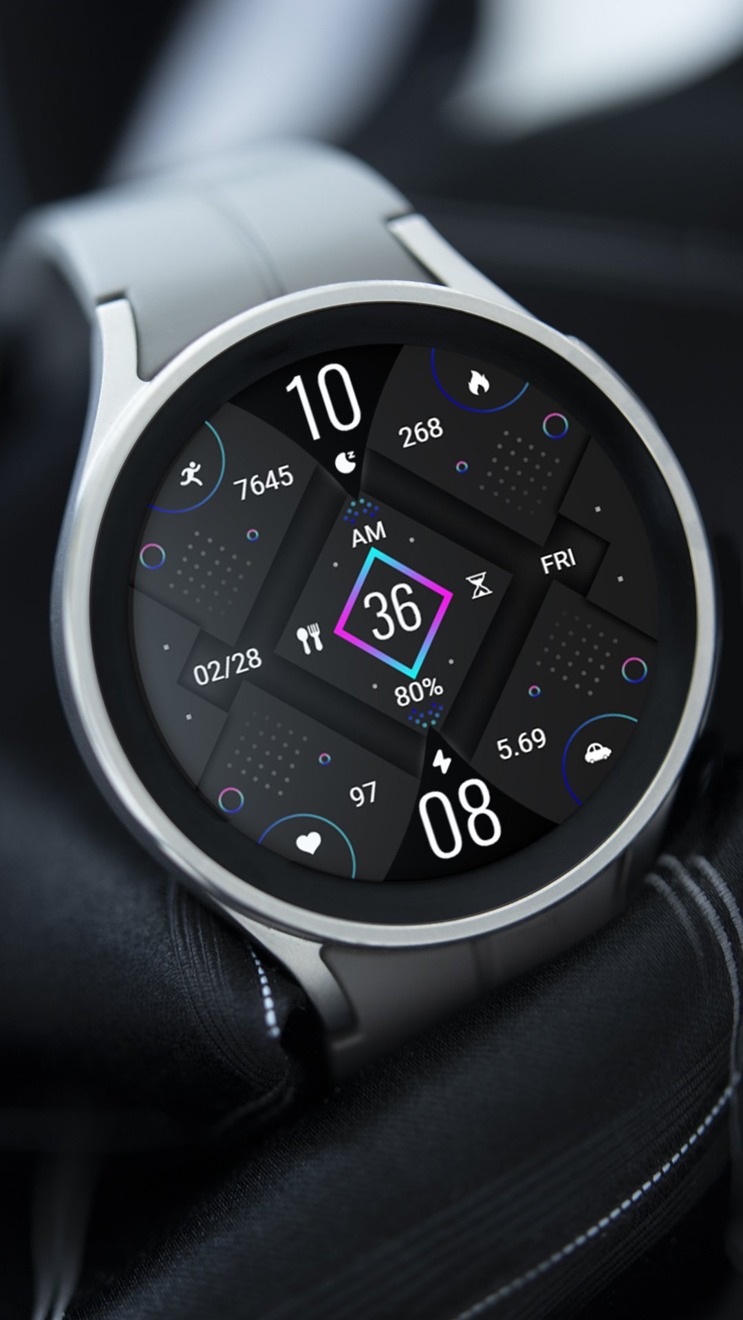 ZKin Watch Gray Diamond Shape Android Screenshot 3