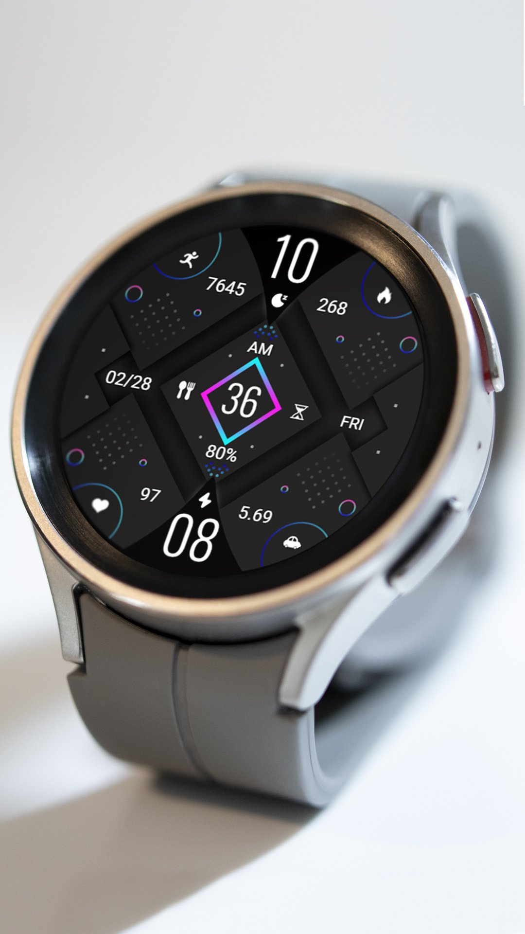 ZKin Watch Gray Diamond Shape Android Screenshot 4