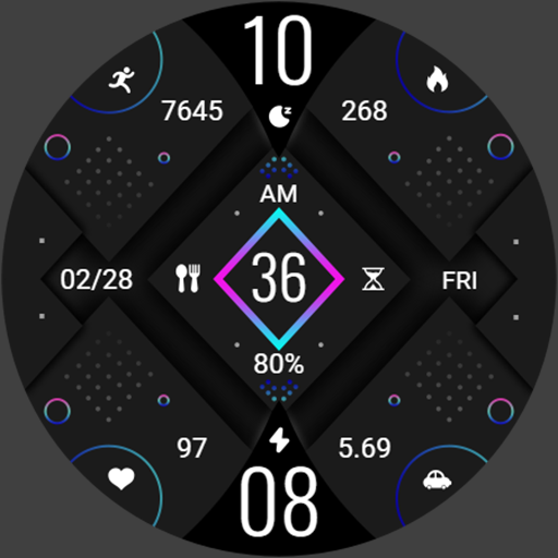 ZKin Watch Gray Diamond Shape Android Screenshot